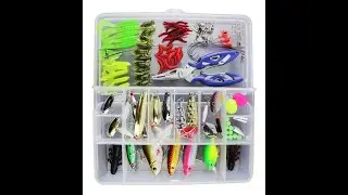 Kit Pesca Iscas Artificiais + Alicate + Estojo 101 Peças