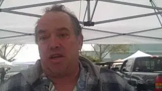 Buying two new organic soil amendments: Gorilla Grow and Dino Grow at the Farmers Market