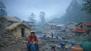 Surviving Life in the Nepali Mountains During the Rainy Season | Most Peaceful Relaxing Village Life