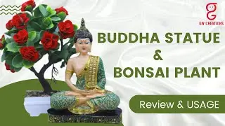 Buddha statue and Red Rose Bonsai Plant | Review and usage | Green Shading | GW Creations