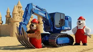 Beast Mode Polar & Brown Bears Battle the Elements 💥🏗️ Funny Beast Garage Animation