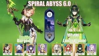 C0 Emilie Burgeon & C0 Nefer Lunar Bloom | Spiral Abyss | Genshin Impact