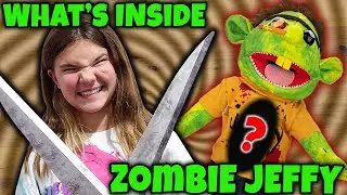 What's Inside Zombie Jeffy? Cutting Open Creepy Puppet
