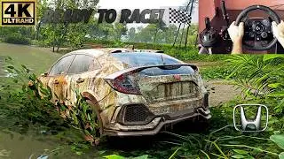 RESTORED & RACED Honda Civic Type R (2018) | Forza Horizon 5 Steering Wheel Gameplay