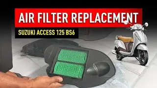 SUZUKI ACCESS 125 BS6  |  AIR FILTER REPLACEMENT