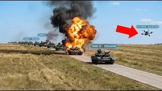 Russische „UNBESIEGBARE“ T-90M-Panzer durchbrechen ukrainische Drohnenabwehr – doch dann geschah DAS