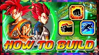 HOW TO BUILD! EZA LR TEQ GODS Super Saiyan God Goku & Super Saiyan God Vegeta DBZ: Dokkan Battle