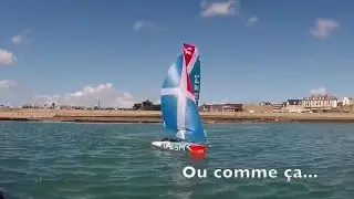 voile rc, Imoca 1m, gros crash sous gennaker!