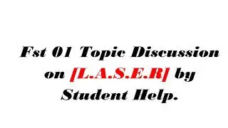 Fst 01-Class 2 on ||Laser uses|||| in Hindi. #fst  #ignou #studenthelp