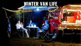 Maruti EECO Winter Car Camping in Forest | Cold Night Setup & Cozy ASMR