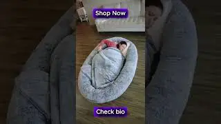 Relax in Style! 🐾 Human-Sized Corduroy Dog Bed for You & Your Pet