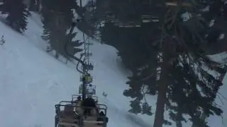 scenic chair ride at mt. baldy(8600 ft) - my view at 1300 ft  above the terrain