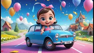 Little Blue Car’s New Year Trip | Nursery Rhyme Song for Kids | Baby Learning Songs