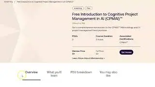 PMI Releases New FREE 3-Hr Cognitive Project Management in AI (CPMAI) Course