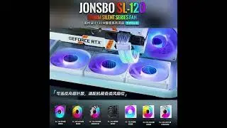 JONSBO SL-120 blanc/noir 120mm ventilateur de bo&icirc;tier 5V 3PIN ARGB
