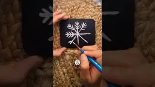 ❄️ snowflake wooden hanging #youtubeshorts #snowflake #christmas #ornament #hanging #christmasart
