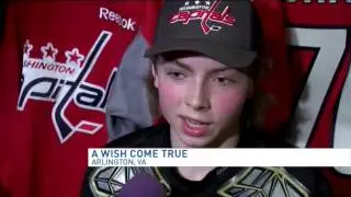 Teen with life-threatening heart condition achieves dream of playing with Caps