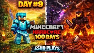 Day 8 | Aaj mineecraft mein risky kaam... |100 Days Minecraft Hardcore Challenge 🔥 | Esho Plays