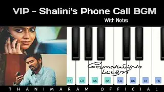 VIP  - Shalini's Phone Call BGM - Piano cover🎹🎼| Easy Piano Tutorial  |  Velai Illaa Pattadhari