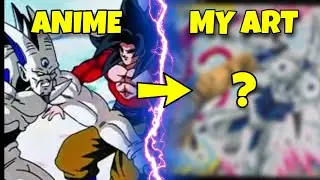 Drawing GOKU SSj4 vs OMEGA Shenron | Commission #183
