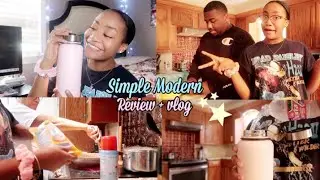 SIMPLE MODERN WATER BOTTLE REVIEW + VLOG!