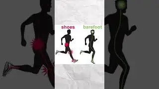 Barefoot Running VS Running with shoes #barefoot #barefootwalking #barefootrunning #running