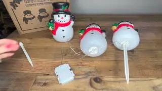 Christmas Snowman Pathway Lights Outdoor Decoration, Landscape LED Path Lights Stakes, Holiday Sidew