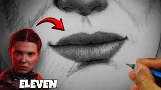 COMO desenhar ELEVEN - parte 4 V&iacute;deo aula BOCA realista - Stranger Things 5