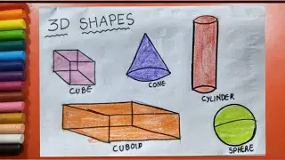 Shapes Drawing For Kids Step by Step | Solid Shapes Drawing | Solid Shapes Drawing For Kids