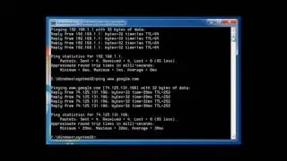 Network Troubleshoot using PING,TRACERT,IPCONFIG and NSLOOKUP commands