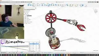 6 axis robotic arm doing cool stuff - animation in fusion 360
