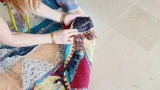 Tapis Kilim boucherouite color&eacute; Soukcircus