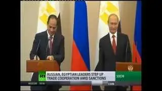RUSSIAN EGYPTIAN LEADERS STEP UP TRADE COOPERATION