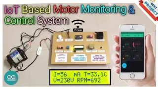 Система мониторинга и управления двигателем на основе Интернета вещей (IoT) | Ток⚡ | Напряжение🔌 ...