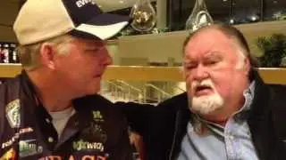 Bob Cobb the legend The host of the bass masters with Pete Gluszek at the 2013 Bassmaster Classic