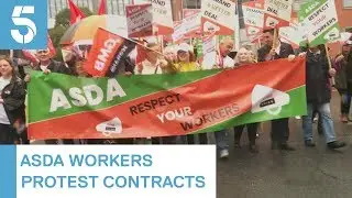 Asda workers protest over new contracts | 5 News