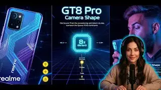 Close up of the unique realme GT8 Pro Flagship that can customize the camera shape