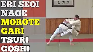 Tecniche di Judo: Eri Seoi Nage, Morote Gari, Tsuri Goshi.