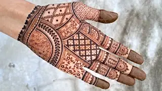 Sawan Special Easy Mehndi Design 🌿 || Full Palm Mehndi Design || Hater talur mehndi design