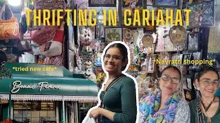 thrifting dandiya outfit at Gariahat market- day out with mom| Try on haul ✨