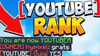 HYPIXEL GAVE ME YOUTUBE RANK!