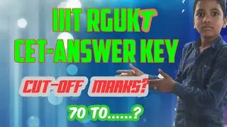 RGUKT CET-2020 ANSWER KEY &QUESTION PAPER #IIIT code A,B,C,D