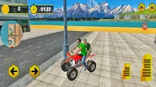 ATV Bike Taxi Driver Sim 2021| Atv Bike driving gameplay| Android Gameplay