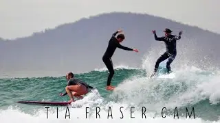 Longboarding with Tia, Fraser and Cam - Coffs Coast