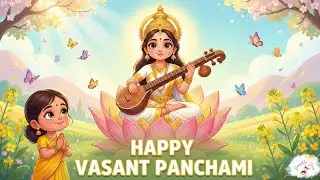 Happy Vasant Panchami 🌼 | Maa Saraswati Blessings | Kids Cartoon Story