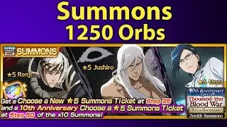 FINALMENTE!!! Summons 1250 Orbs TYBW Bleach Brave Souls