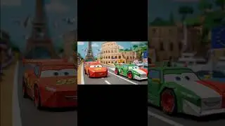 Origami Lightning McQueen Vs Francesco Race Battle #shorts #animation #automobile