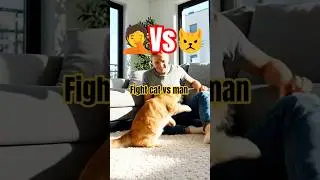 cat vs man fight 😾😡😠 #shortvideo #catvideos #funnyvideo #aishorts #cats