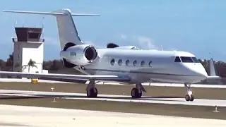 Gulfstream G450 Takeoff from Boca Raton on RWY 5