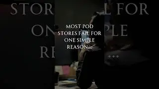 Most POD Stores Fail For One Simple Reason #POD #PrintOnDemand #PassiveIncome #makemoneyonline